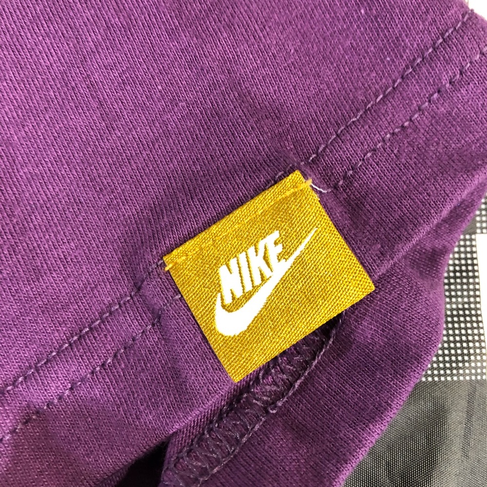 Nike Purple Yellow Swoosh Graphic Logo T Shirt - Picture 4 of 8